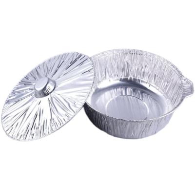 China High Quality OEM Middle East Nice Market Popular ODM Food Price 252*100mm 2200ml 74.4oz Disposable Aluminum Foil Jar With Foil Lid for sale