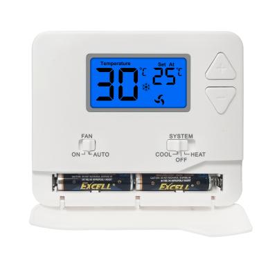 China ABS+PC Fireproof Easy Operation 24V Single Stage Room Air Conditioner Thermostat for sale