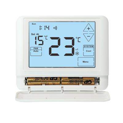 China Eco - Friendly WiFi Smart Touch Screen Weekly Programmable Thermostat For Air Conditioner for sale