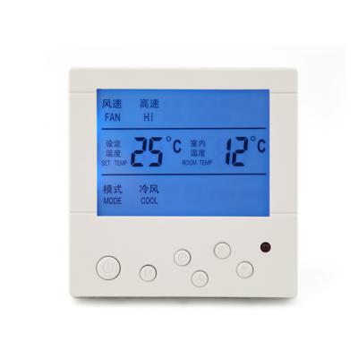 China Fan Coil Units Digital LCD Display 230V FCU Wall Mounted Thermostat for sale