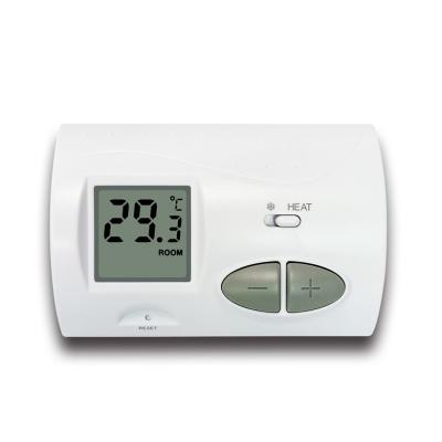 China Digital Shell Classic Energy Saving Push Button Heating and Cooling Room Thermostat for sale