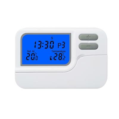 China Durable 220V LCD Display Push Button Programmable Boiler Room Thermostat For Heating for sale