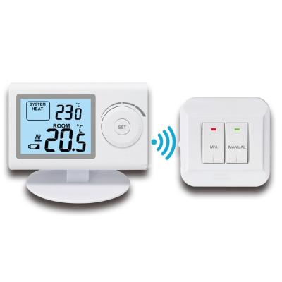 China ABS RF Digital Non-Programmable HVAC System Temperature Controller Heating And Cooling for sale