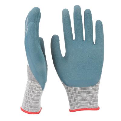 China Wirh Multi Purpose Anti Slip Rubber Coated Waterproof Custom Work Logo Foam Finish Gloves Non Slip for sale