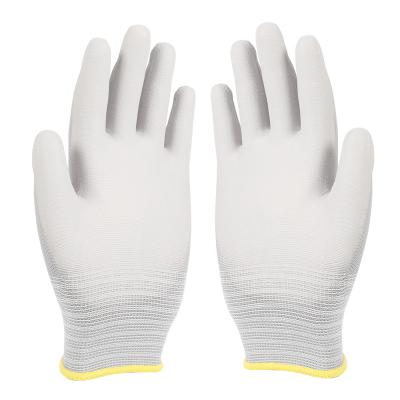 China Non-slip 13 G Knitted PU Coated Gloves Worker Gloves for sale