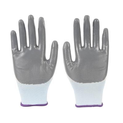 China High Quality Slip-Resistance Sandy Latex Coated Nylon Wear Resistant Oil Resistant Nitrile Gloves For Work for sale