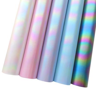 China Waterproof 5 Pcs 8x12 Inch PU Leather Matte Holographic Faux Leather Sheets For Making Hair Bows Earrings DIY Accessories for sale