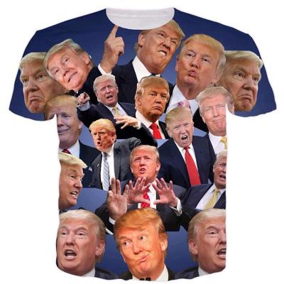 China Mens Promotional O-Neck Advertising Anti-pilling Regular Dry Fit Sublimated Print Election 3D T-Shirt for sale