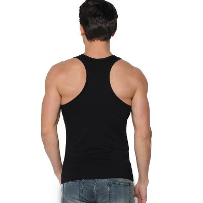 China Wholesale High Quality Custom Made Men's Gym Fitness Sports Neck Vest Muscle Training Round Tank Top Anti-Shrink for sale