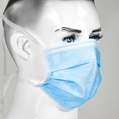 China Disposable Adult 3ply Nonwoven Surgical Face Mask Earloop Or Tie On for sale