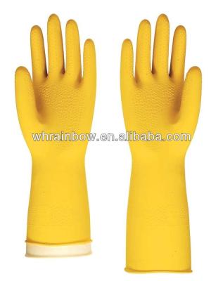 China Natural Waterproof Thick Latex Household Working Safety Cleaning Gloves for sale