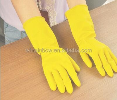 China FLOCKLINED JET & DIPPPED FLOCKLINED High Quality Household Latex Cleaning Gloves for sale