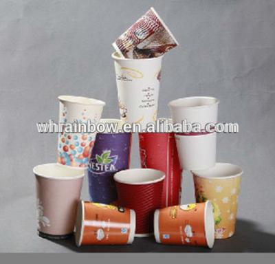 China Disposable PE Coated Custom Printed Double Wall Disposable Paper Cup for sale