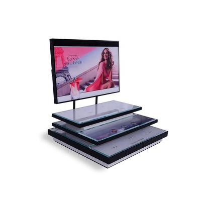 China OEM Acrylic Cosmetic Display Stand Makeup Cosmetic Display Stand With Led Lights LAHZ0411 for sale