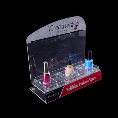 China Hot Selling Display Rack Customize Clear Acrylic Perfume Rack Counter Top Luxury Perfume Display for sale