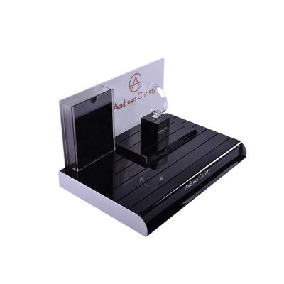 China Clear Vision POS Stand Counter Counter Acrylic Watch Display Stand With C Circle for sale