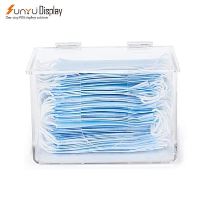 China Customized High Quality Transparent Acrylic Disposable Disposable Box Environmental Friendly Design Face Mask Dispenser Box for sale