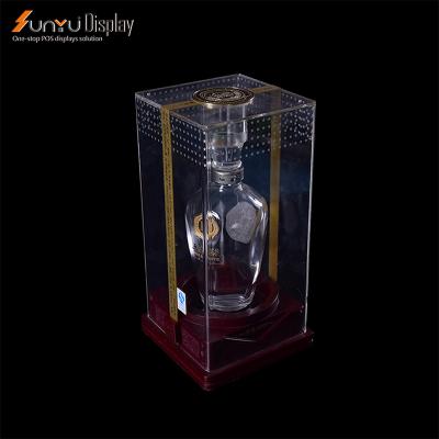 China Simple acrylic display stand shopping mall sales promotion wine bottle stopper display stand for sale