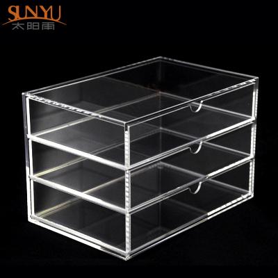 China Store Display Clearly 3 Layers Acrylic Shadow Box With Lid Storage Acrylic Case And Acrylic Box Display Box for sale