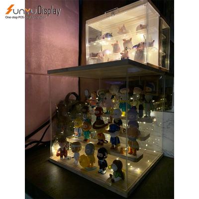 China Customized wooden acrylic display stand figure toy display box toy display boxes toy display case for sale