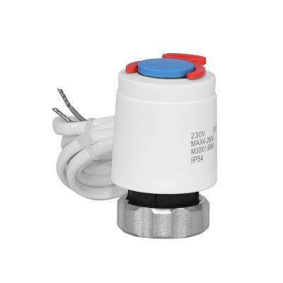 China Hotel Normally Closed Type Water Floor Heating Thermal Actuator With AC230V for sale