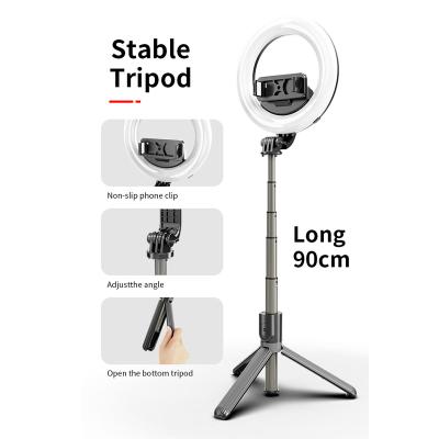 China 2020 hot sale DIGITAL CAMERA flexible handheld selfie stick with fill light bluetooh remote tripod selfie stick l07 for sale