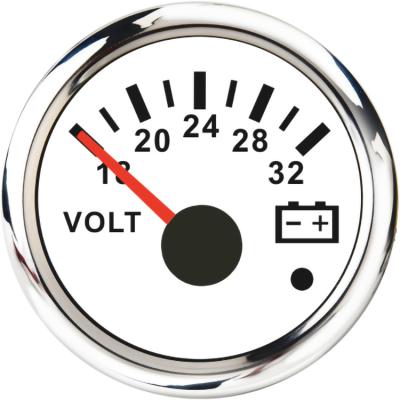 China 8V~16V/18V~32V Waterproof Voltmeter 12V~24V Voltage Meter Gauge For Car Motorcycle Boat Marine for sale