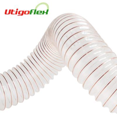 China Polyurethane Abrasion Resistant Polyurethane Conduit Hose With Copper Steel Wire for sale