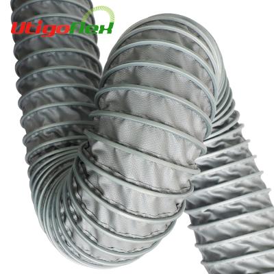 China Industrial Clamped High Temperature Flexible Fiberglass Air Ventilation Duct for sale