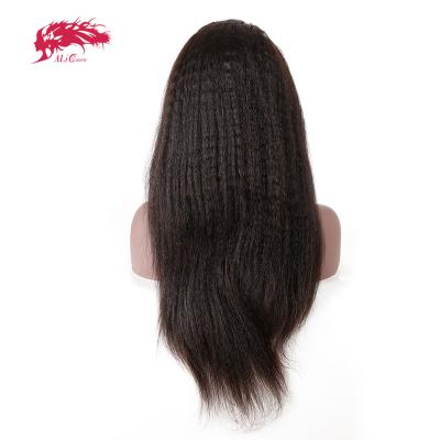 China Yaki Ali Queen Yaki Straight 13X4 Virgin Hair Straight Lace Front Wig for sale