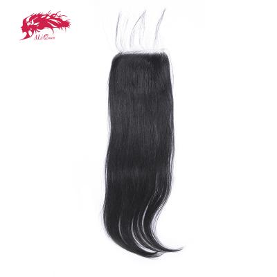 China Silky Straight Wave Ali Queen 5x5 Hd Lace Closure, Transparent Raw Virgin Straight Human Hair 5x5 Lace Closure for sale