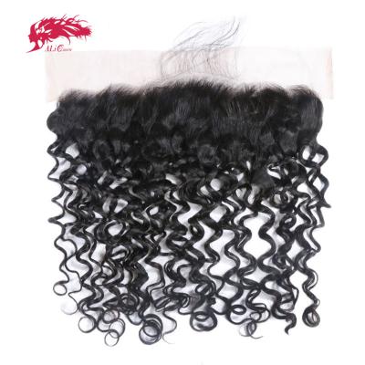 China Ali Queen Water Wave 13X4 Virgin Hair Lace Headband for sale