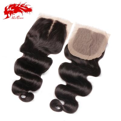 China Brazilian Body Wave Hair Silk Closure Hair Low Body Wave for sale