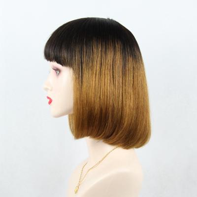 China Lead Colored Wig With Bang Ali Queen Ombre Pixie Cut Bob Wig, Hair Bang Wigs For Women Full Hair Wig for sale