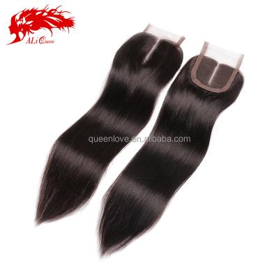 China 100% Virgin Human Hair Cuticle Aligned Hair Lace Closure Straight for sale