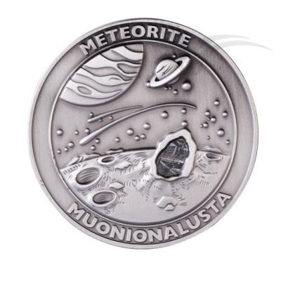 China Space Traveling Meteorite Muonionalusta Metal Coin Collectible  40mm God Copper for sale