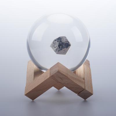 China Resin Craftwork Meteorite Gift Space Ball Giftware 80mm Clear Crystal Sphere for sale