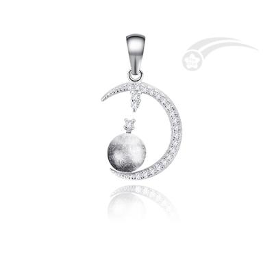 China Maan Meteoriet 925 Sterling zilveren hanger Romantische mysterieuze sieraden Te koop