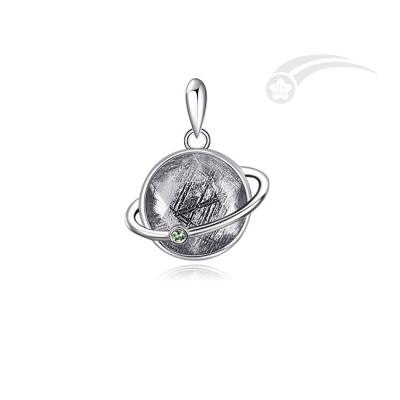 China Planet Meteorite 925 Sterling Silver Pendant Embracing The Beauty Of Meteorites for sale