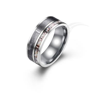 China Exclusive Mens Meteorite Rings Real Meteorite Jewelry For Weddings for sale