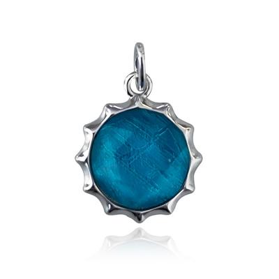 China Wave Edge Exquisite Iron Meteorite Jewelry Sterling Silver Cosmic Pendant for sale