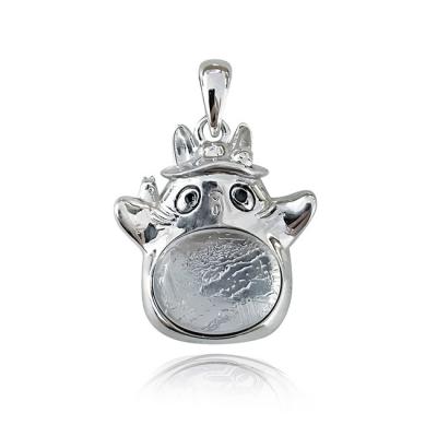 China Totoro Exclusive Iron Meteorite 925 Sterling Silver Pendant  For Daily Wear for sale