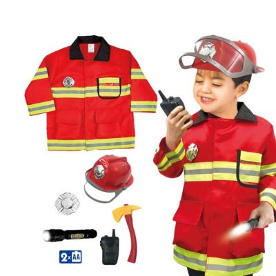 China Factory Price Kids Toys Casual Children Halloween Cosplay Costumes Fireman Costume Cloak Fre Cosplay Washable Clothes for sale