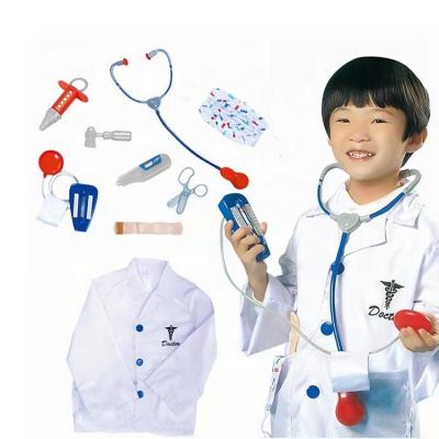 China Casual Fashionable Free Size Doctor and Nurse Uniform Pretend Play Costume Family Doctor Set For Kids for sale