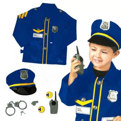 China Factory Price Kids Toys Casual Halloween Cosplay Children Costume Policeman Costume Cloak Washable Cosplay Clothes for sale