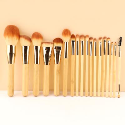 China Angular Blush FEIYAN Factory Travel Brush High Quality Eco Friendly Vegan Luxury Make Up Private Logo Bamboo Handle Makeup Brushes Set Of Brushes for sale