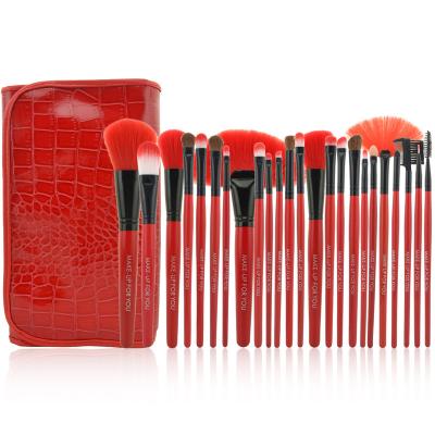 China Angular Blush 24 Pcs Wholesale High Quality Luxury Vegan Private Label Makeup Brushes for sale