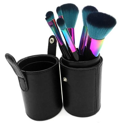 China Angular Blush High Quality Colorful Custom Logo 7Pcs Makeup Brush Set Wholesale for sale