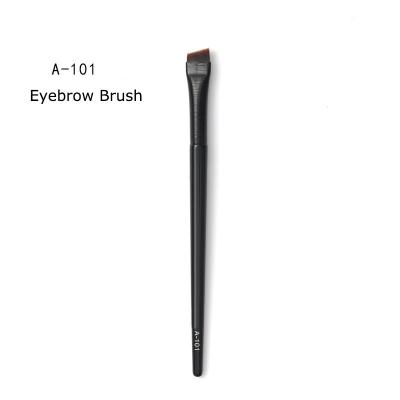 China OEM Waterproof High Quality Wholesale Thin Synthetic Private Label Eyeliner Flat Thin Angled Brush for sale