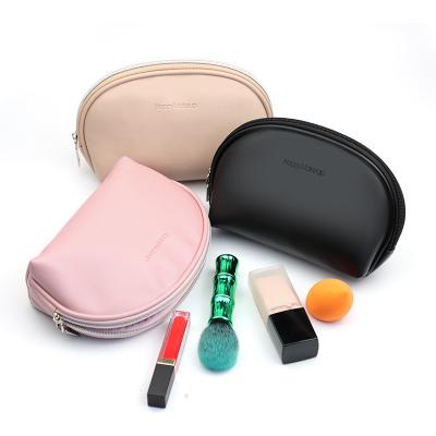 China Happymakeup Practical Luxury Leather Zipper Ladies Travel Makeup Cosmetic Bag for sale